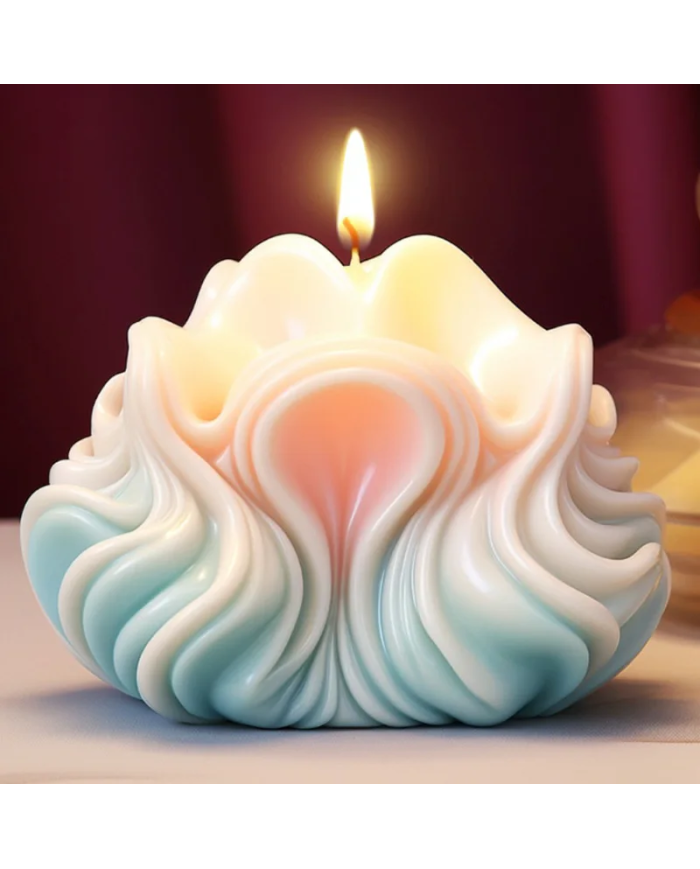 Kabuk Model - Reçine Epoksi Hobi Silikon Mum Kalıbı - Kod:1176