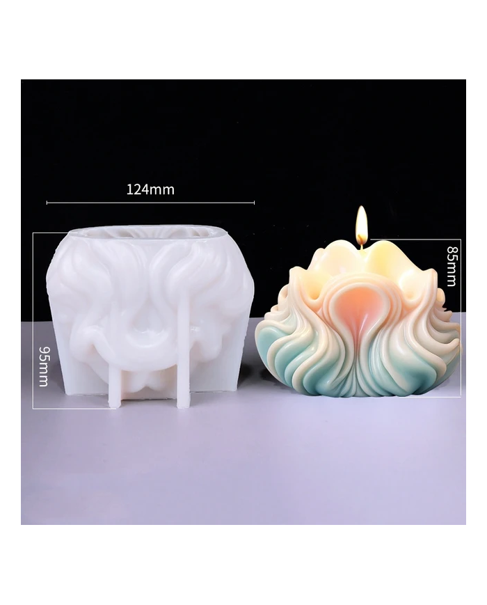 Kabuk Model - Reçine Epoksi Hobi Silikon Mum Kalıbı - Kod:1176