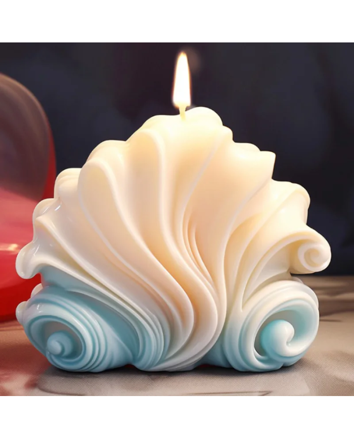 Dalga Kabuk Model - Reçine Epoksi Hobi Silikon Mum Kalıbı