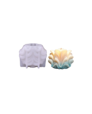 Dalga Çizgili Kabuk Model - Reçine Epoksi Hobi Silikon Mum Kalıbı - Kod:1178