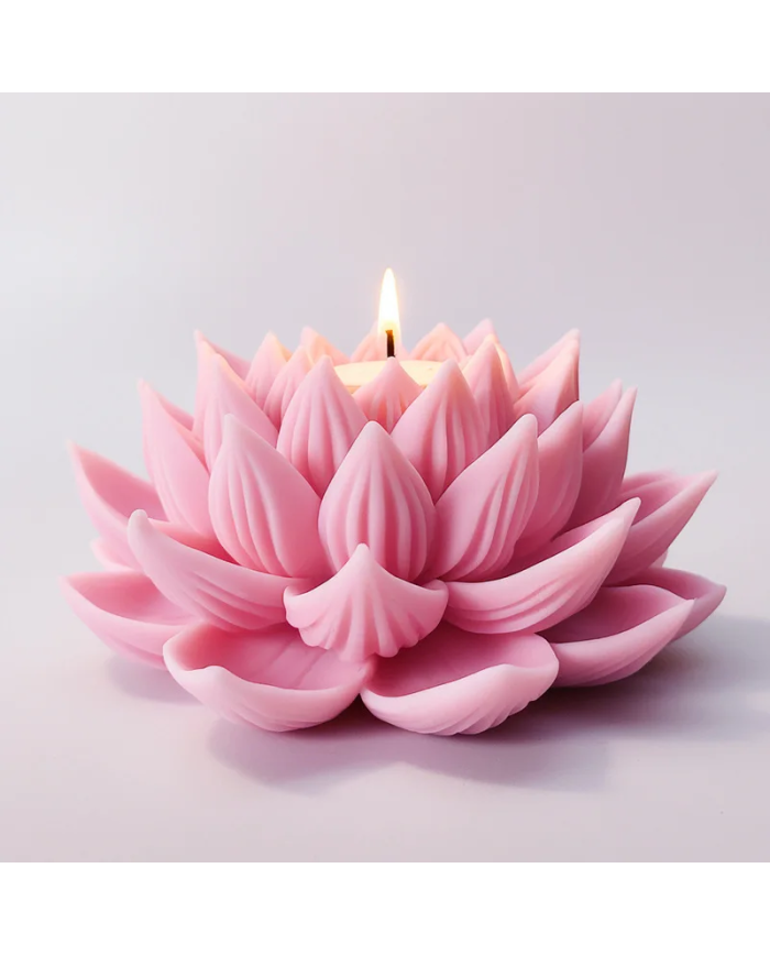 Büyük Lotus Model - Reçine Epoksi Hobi Silikon Mum Kalıbı - Kod:1184