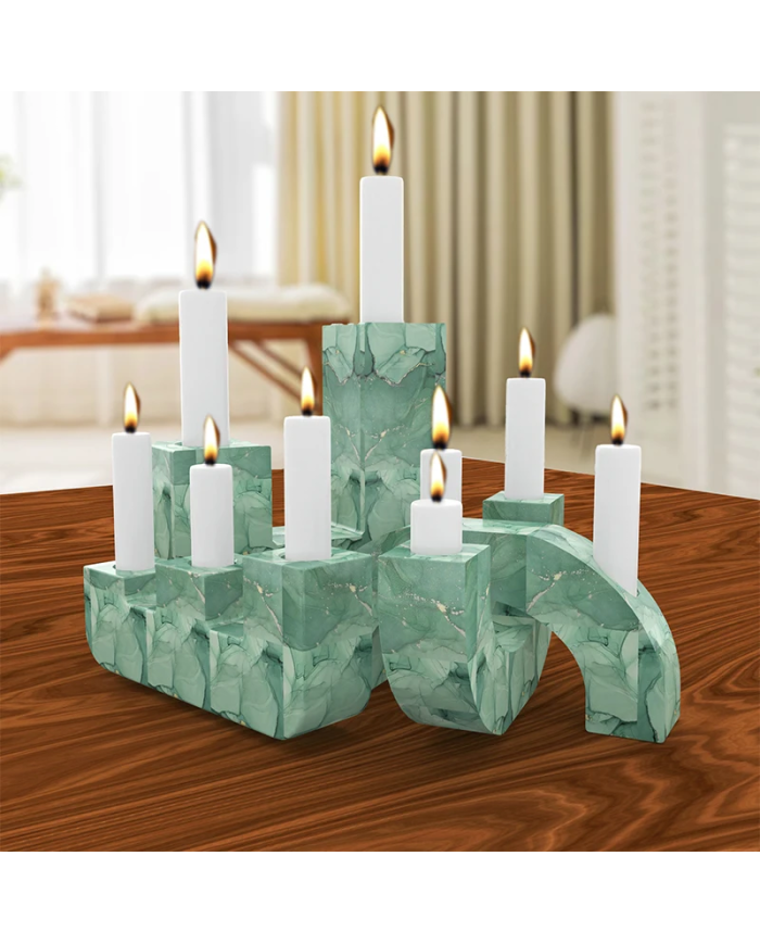 Kademeli Şekil Mumluk Kristal Epoksi Reçine Kalıp