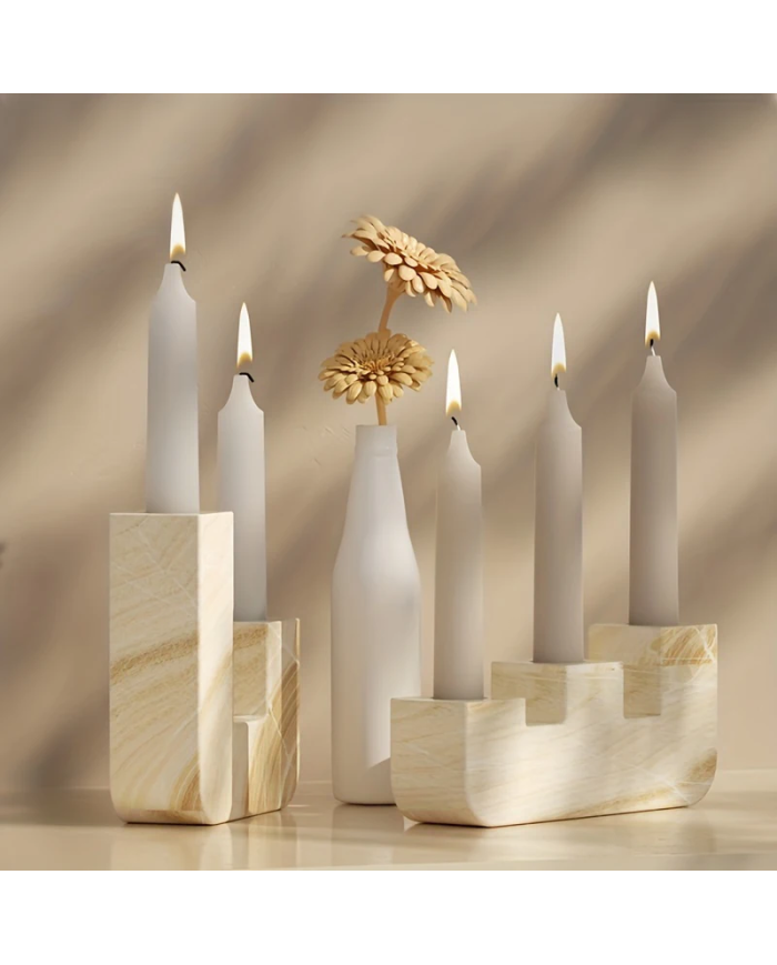 Kademeli Şekil Mumluk Kristal Epoksi Reçine Kalıp