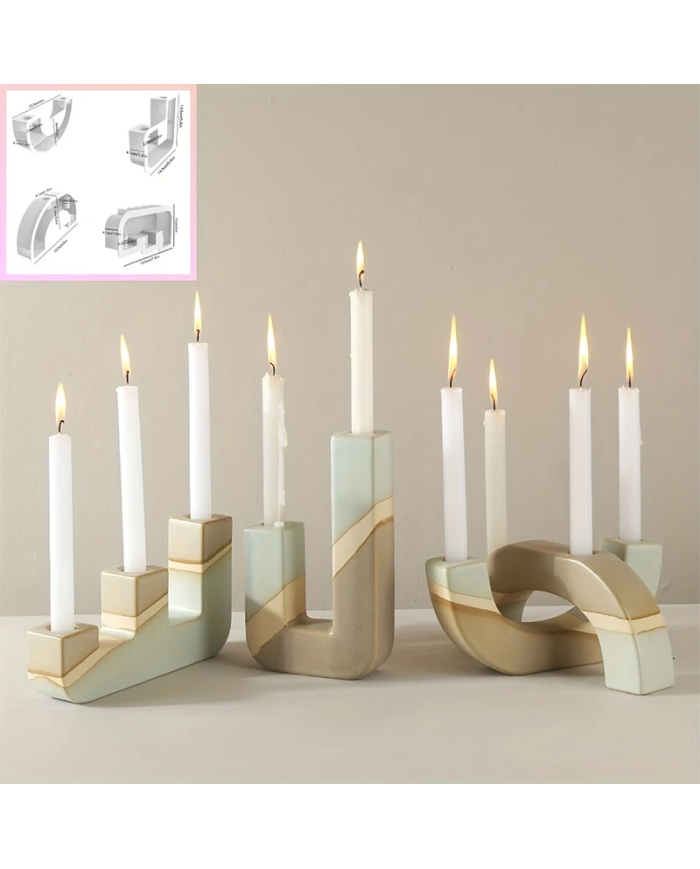 Kademeli Şekil Mumluk Kristal Epoksi Reçine Kalıp