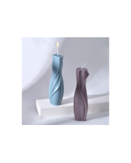 Vazo Şekli Geometrik Mum Kalıbı - Hobi Silikon Kalıbı -Kod:1147