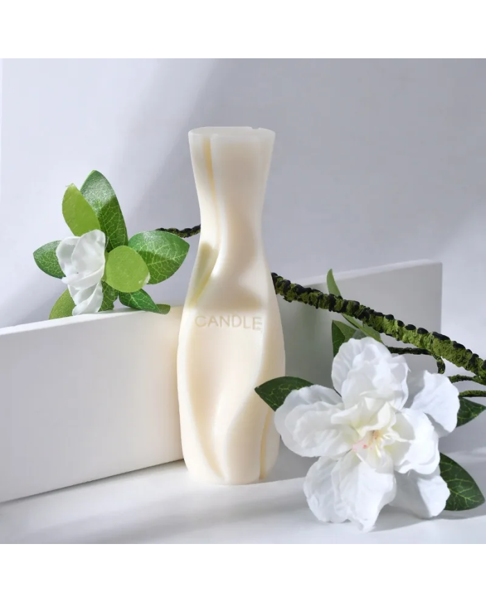 Vazo Şekli Geometrik Mum Kalıbı - Hobi Silikon Kalıbı -Kod:1147