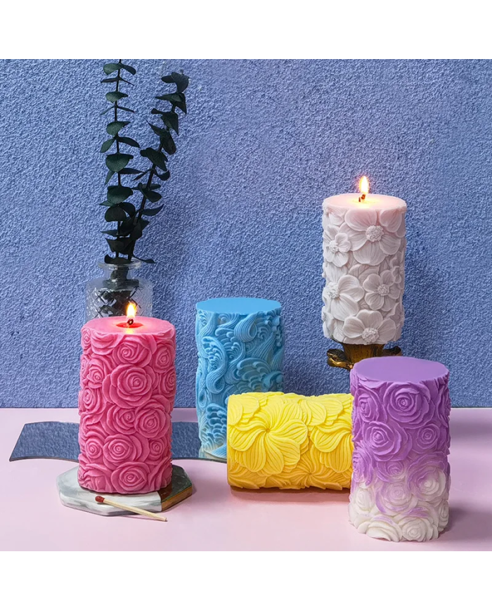 Kelebek Sütunlu Mum Kalıbı- Hobi Silikon Kalıbı Kod:1192