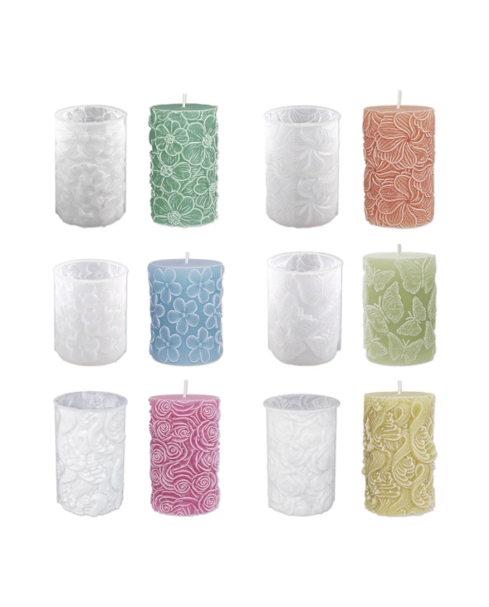 Kelebek Sütunlu Mum Kalıbı- Hobi Silikon Kalıbı Kod:1192