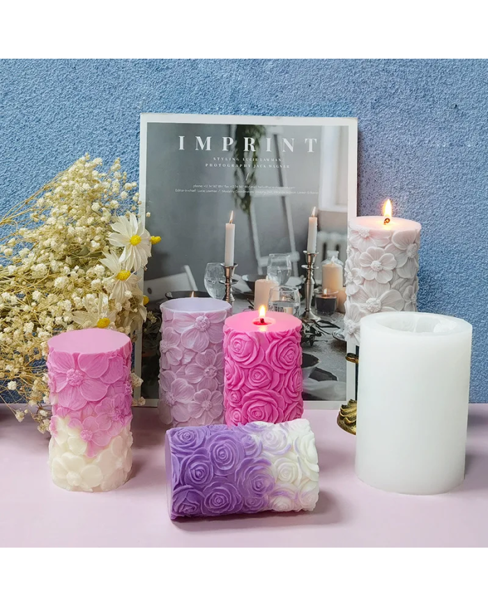 Kelebek Sütunlu Mum Kalıbı- Hobi Silikon Kalıbı Kod:1192