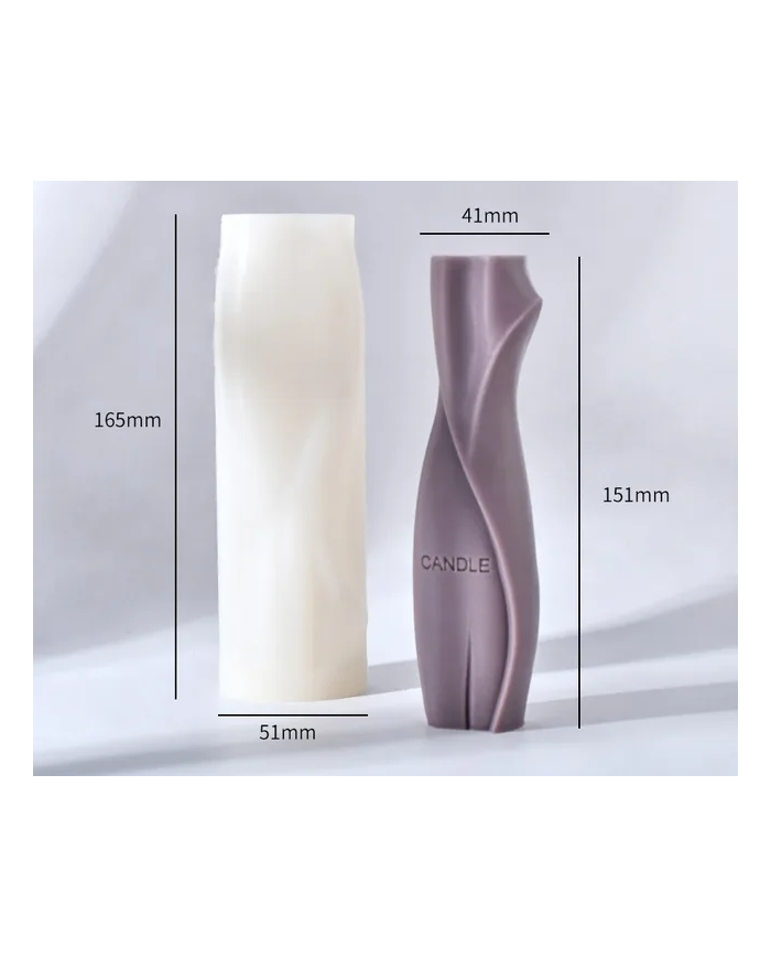 Vazo Şekli Geometrik Mum Kalıbı - Hobi Silikon Kalıbı -Kod:1147