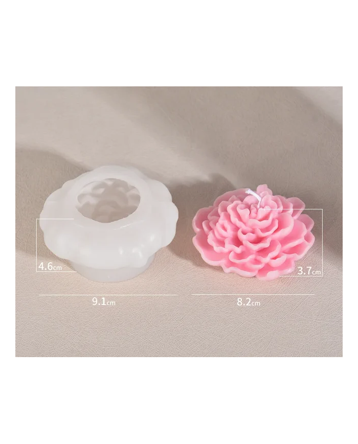 Gül Model 2024 - Reçine Epoksi Hobi Silikon Mum Kalıbı - Kod:1186