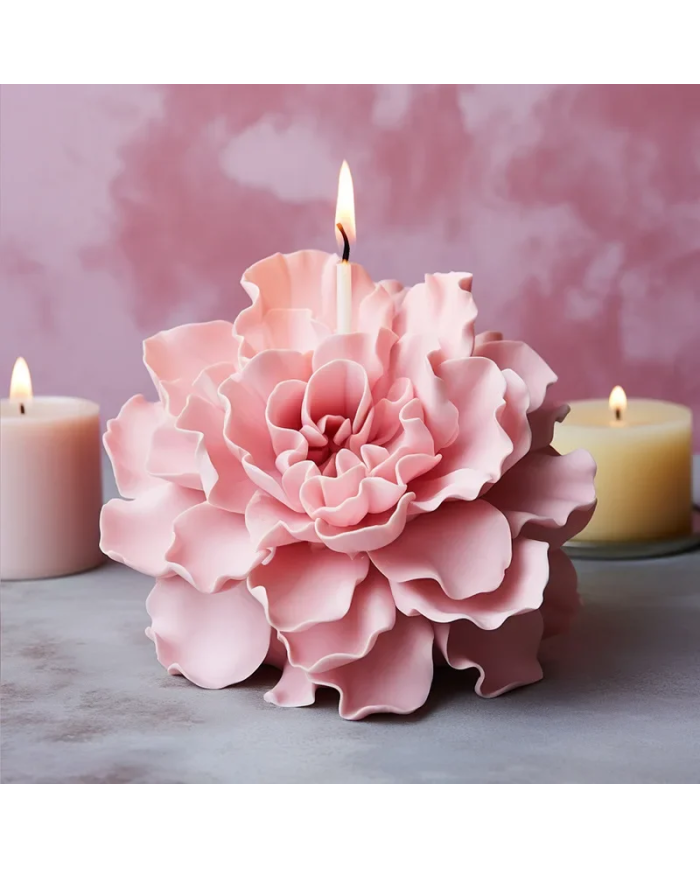 Gül Model 2024 - Reçine Epoksi Hobi Silikon Mum Kalıbı - Kod:1186