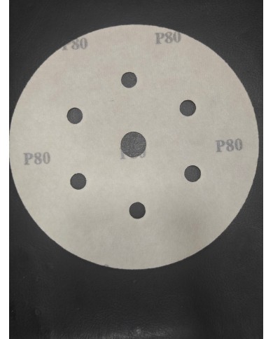 1 Adet - Karbosan 150 mm P80 - 7 Delikli - Sarı - Cırt Zımpara