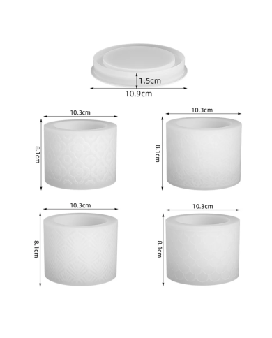 Balık Sırtı Model Saksı Kalıbı - Reçine Epoksi Hobi Silikon Mum