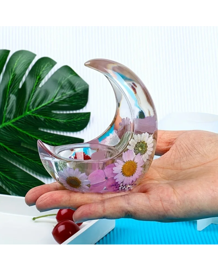 Ay Şekli Epoksi Reçine Silikon Kalıp Kod:1204