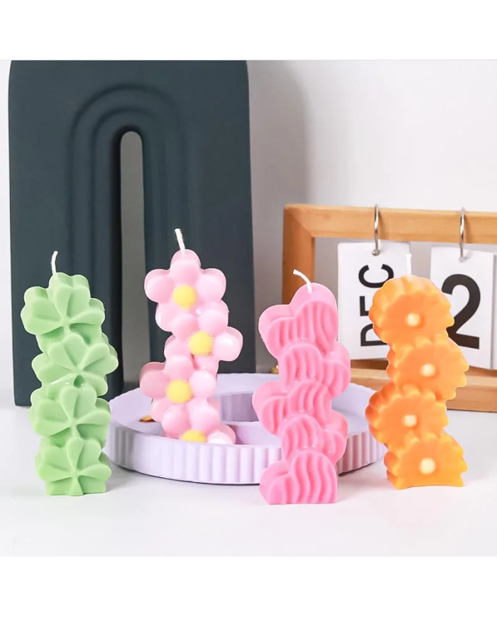 Papatya Model Mum Kalıbı - Hobi Silikon Kalıbı Kod:1206