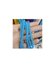 6mm İpe Dizili Kristal Boncuk Açık Mavi - 10 Dizi