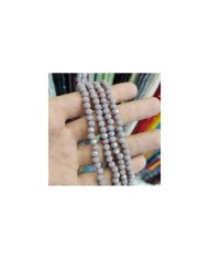 6mm İpe Dizili Kristal Boncuk Mat Pudra - 10 Dizi