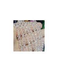 6mm İpe Dizili Kristal Boncuk Siyah - 10 Dizi