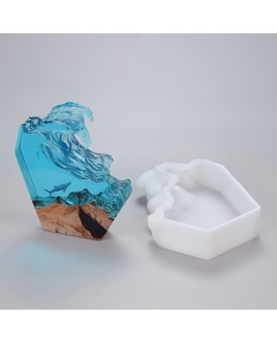 Deniz Dalgası Epoksi Reçine Silikon Kalıbı - Hobi Silikon