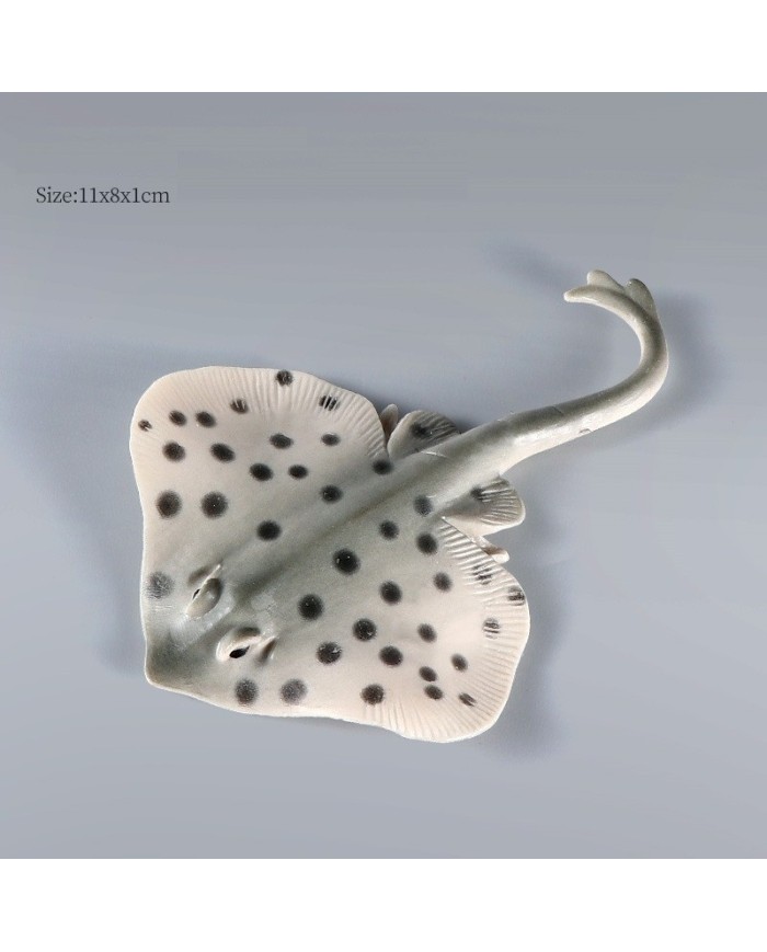 Epoksi Süs- Beyaz Vatoz Balığı Siyah Benekli