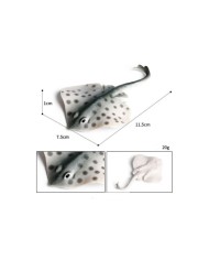 Epoksi Süs- Beyaz Vatoz Balığı Siyah Benekli