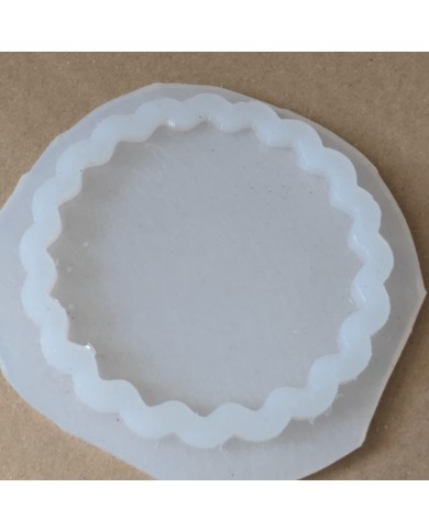 1 Adet - Reçine Epoksi Tırtıklı Magent Kalıp - Kod: