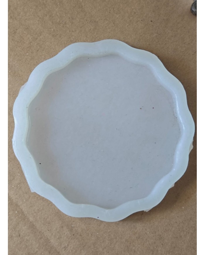 1 Adet - Reçine Epoksi Dalgalı Magent Kalıp - Kod: