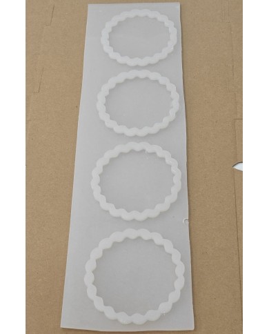 1 Adet -4lü Reçine Epoksi Tırtıklı Magent Kalıp - Kod: