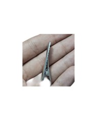 Parlak Gümüş Renkli Timsah Klips - 4cm - 25 Adet