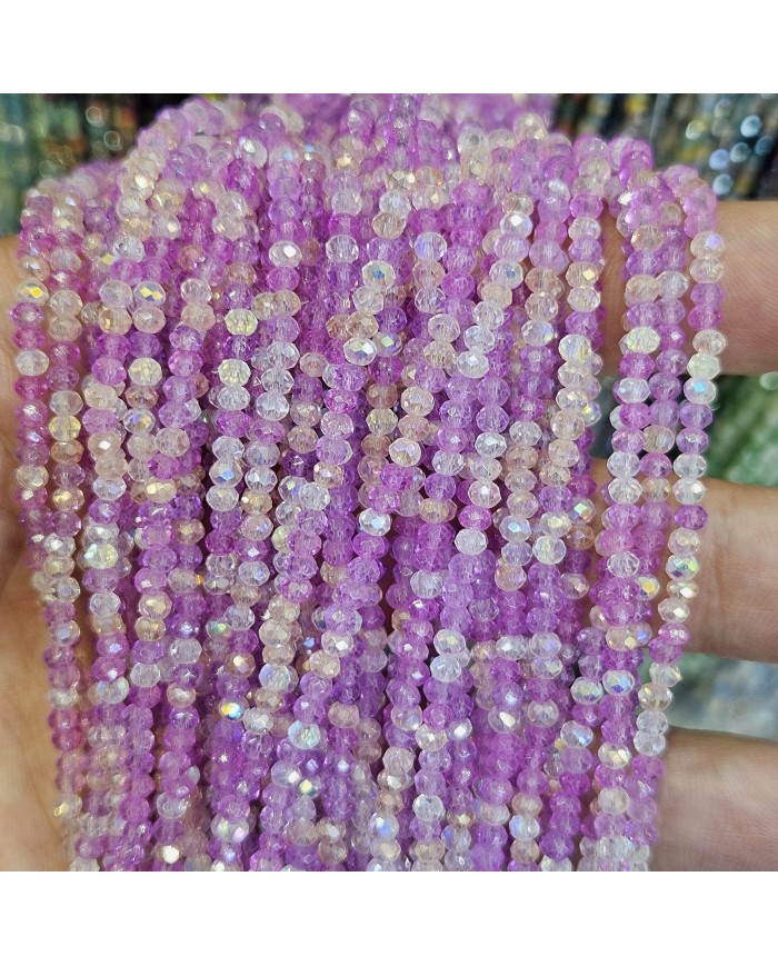 3mm İpe Dizili Kaplamalı Mix Kristal Boncuk  Renk Kodu JFB - 1 Dizi