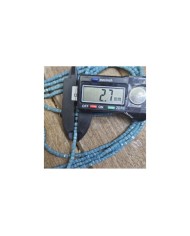 4mm İpe Dizili Küp Kristal Boncuk Mat Siyah - 1 Dizi