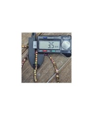 İpe Dizili Kristal Küp Çin Camı Boncuk - Siyah - 3mm