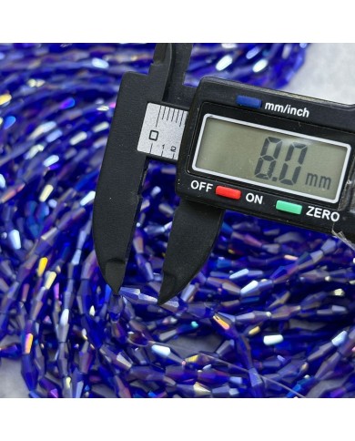 İpe Dizili Arpa Kristal Boncuk - Janjanlı Şampanya - 4x8mm