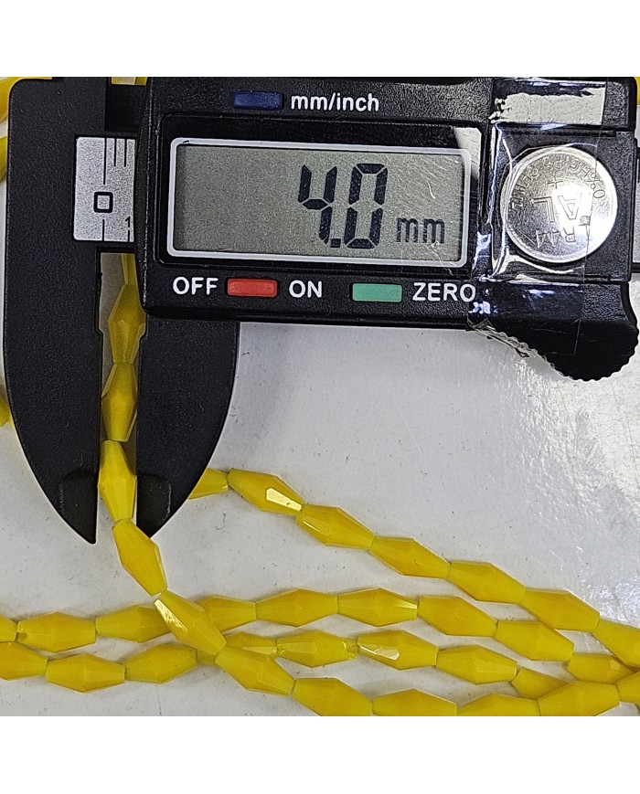 İpe Dizili Arpa Kristal Boncuk - Janjanlı Dumanlı Gri - 4x8mm