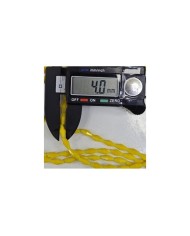 İpe Dizili Arpa Kristal Boncuk - Parlak Sarı - 4x8mm