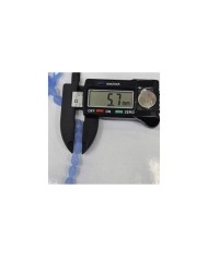 6mm İpe Dizili Damla Kristal Boncuk Mat Opak Yeşil - 1 Dizi