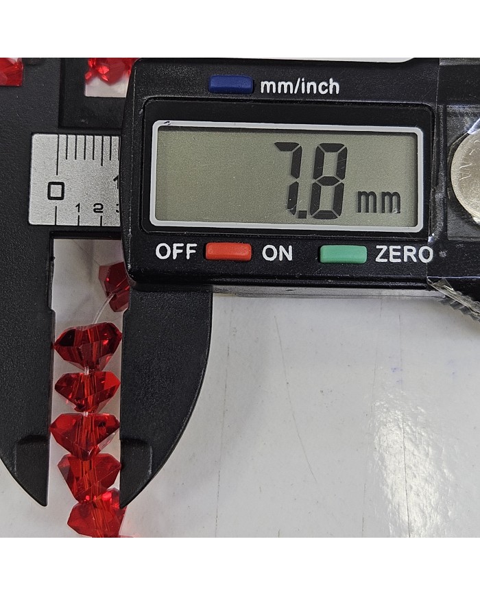 8mm İpe Dizili Üçgen Kristal Boncuk Mat Siyah - 1 Dizi