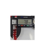 8mm İpe Dizili Üçgen Kristal Boncuk Mat Siyah - 1 Dizi