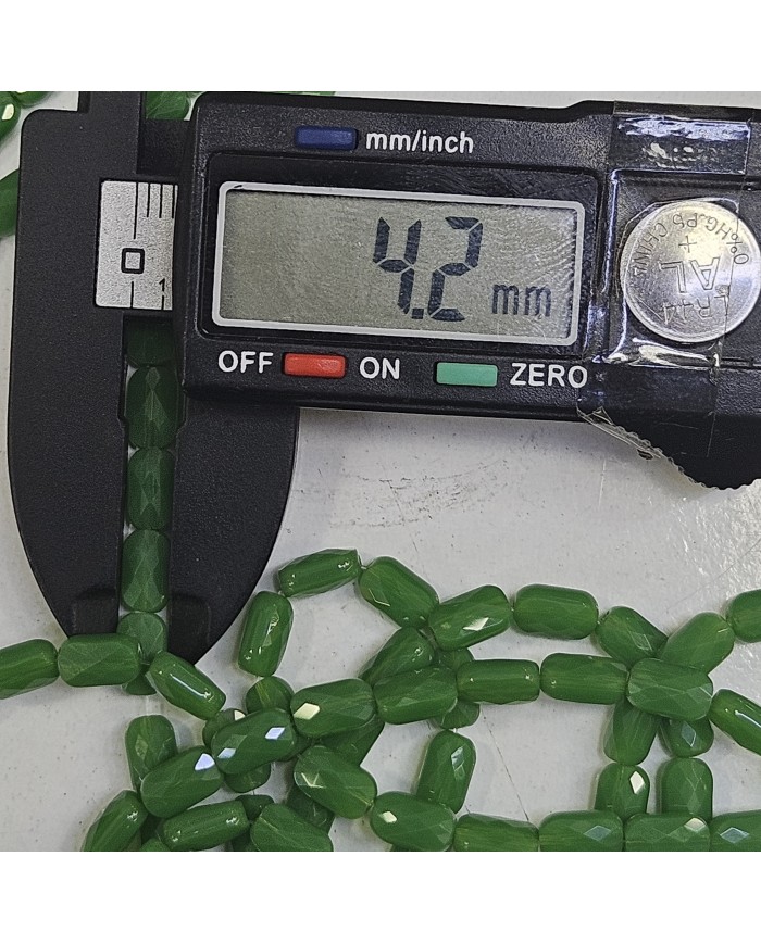 İpe Dizili Petekli Elips Kristal Boncuk - Opak Limon Sarısı -