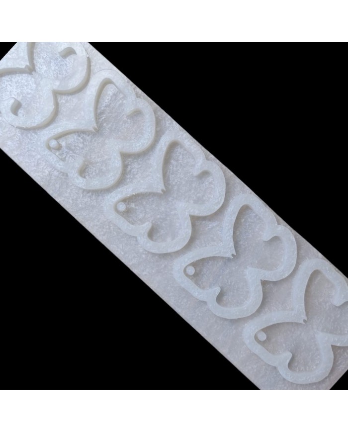 Delikli Kelebek Beton ve Epoksi Silikon Kalıbı - 5'li