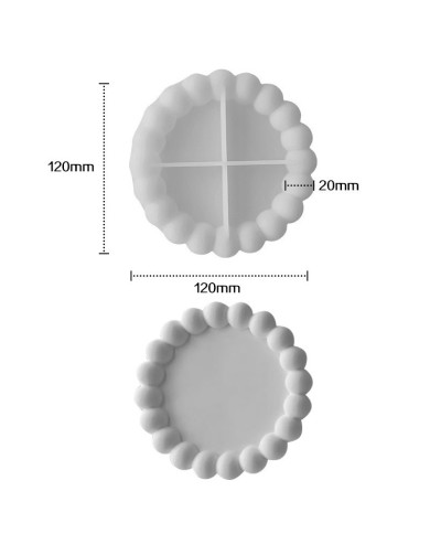 Bubble Tabak Epoksi ve Beton Silikon Kalıp - Kod: 1026C Bubble Tabak Epoksi ve Beton Silikon Kalıp - Kod: 1026C