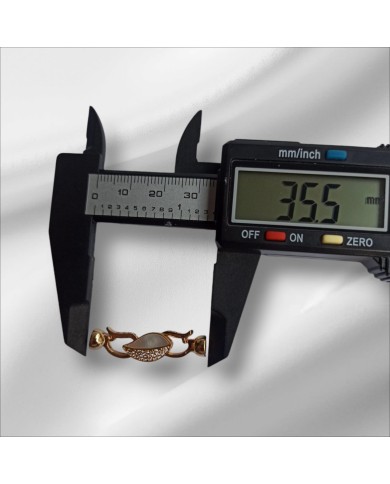 Lak Kaplama Yaprak Desenli Takı Kapama - 8x35mm