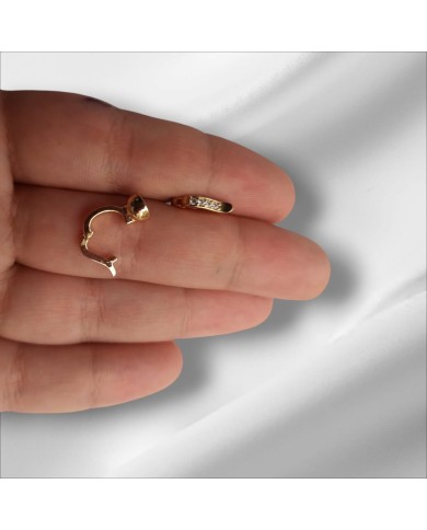 Lak Kaplama Yaprak Desenli Takı Kapama - 8x35mm