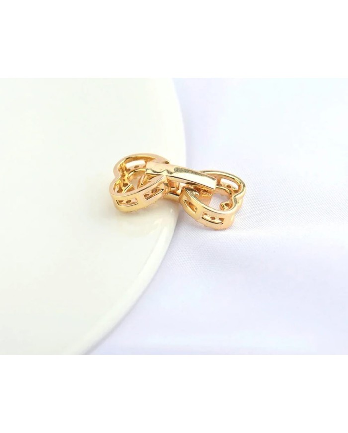 Zarif Fiyonk Zirkon Taşlı Takı Kapama - 9x16mm