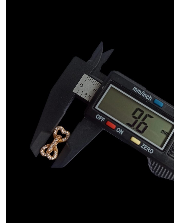 Zarif Fiyonk Zirkon Taşlı Takı Kapama - 9x16mm