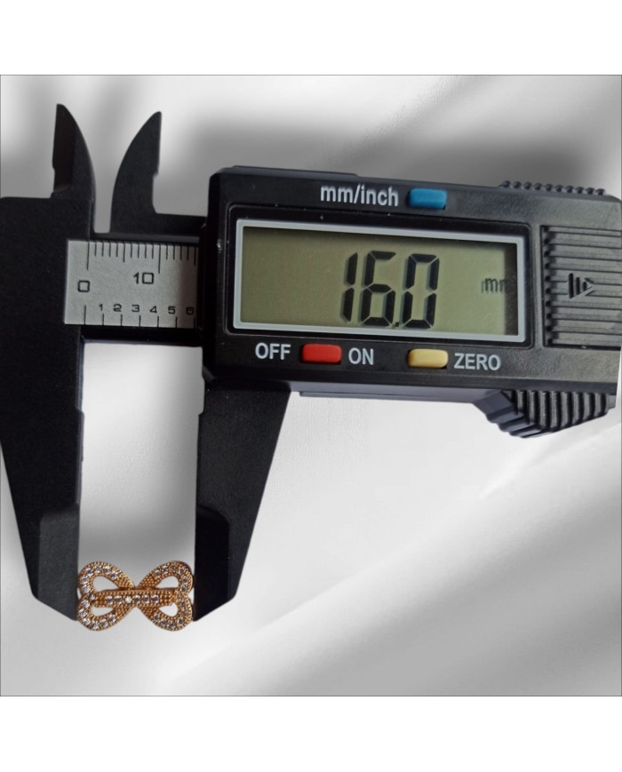 Zarif Fiyonk Zirkon Taşlı Takı Kapama - 9x16mm