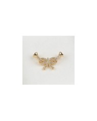 Fiyonk Şeklinde Zirkon Taşlı Altın Takı Kapama - 14x36mm