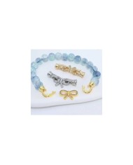 Fiyonk Şeklinde Zirkon Taşlı Altın Takı Kapama - 14x36mm