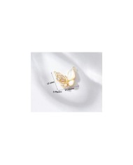 Kelebek Şekilli İnci ve Taş Detaylı Takı Kapama - 17x17mm